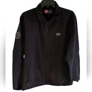 Lyft 1K Rides Softshell Jacket Men's Large Fleece Full Zip Lined Coat Black